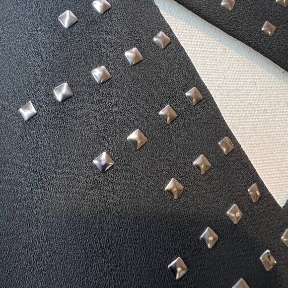 BCBGMaxAzria Black Joline Studded Crisscross Sleeveless Blouse, Size Small - Picture 8 of 15